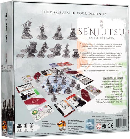 Senjutsu: Battle for Japan - Samurai Dueling Game with Miniatures and Deck Crafting Strategy Game for Kids and Adults Ages 14+ 1-4 Players 15-20 Min Playtime Made by Lucky Duck Games