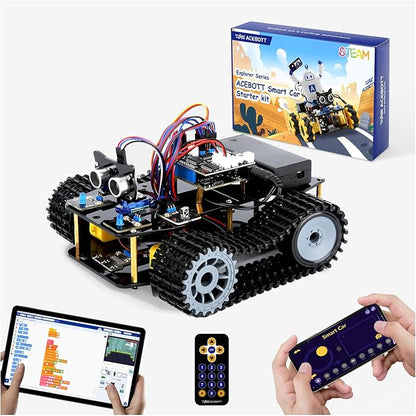 Robotics Kit for Kids Ages 8–12 Smart Robot Tank Car Compatible with Arduino &amp Scratch &amp Python STEM Toys for Boys Ages 8–12 App &amp Remote Control Birthday Coding Gift for Boys Girls a