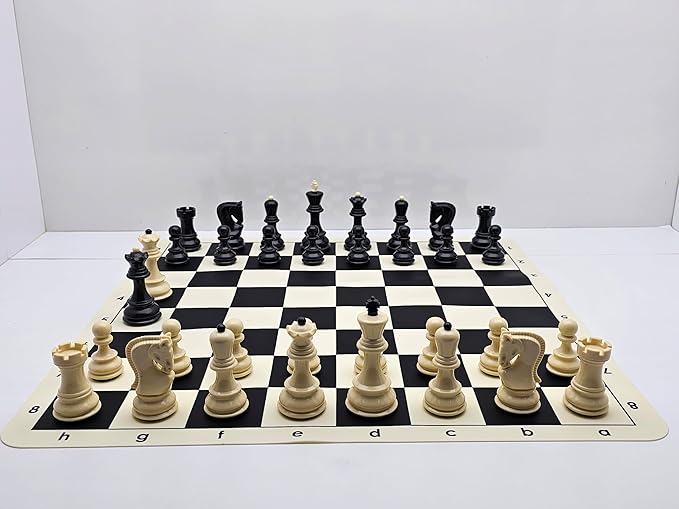 20-inch Foldable Silicone Easy-to-Clean Large Chess Set Family Retro Adult and Children's Chess Portable Travel Game Chess Set with Storage Bag Ideal for Outdoor and Travel Use.