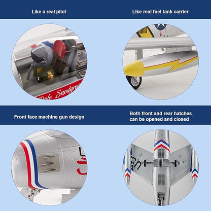 Fms Rc Planes for Adults Remote Control Airplane F-86 The Huff RC Airplane 6CH 80mm Hobby Rc Airplanes PNP (No Radio Battery Charger)
