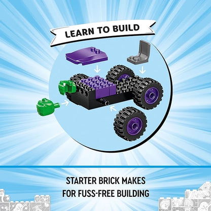 LEGO Marvel Hulk vs. Rhino Monster Truck Showdown Toy for Kids Boys &amp Girls Ages 4 and Up with Spider-Man Minifigure Inspired by The Spidey and His Amazing Friends Series 10782
