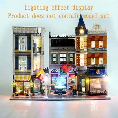 Upgraded Version LED Light Kit for Creator Expert Assembly Square - Compatible with Lego 10255 Building Set (Model Set Not Included)