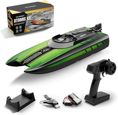 RC Boat - Mini Remote Control Boats for Adult2.4GHz Racing Boat for Water Pool&ampLakesSummer Water Toy (Green)