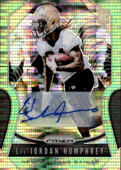2019 Panini Prizm Neon Green Rookie Autograph #362 Lil'Jordan Humphrey RC AUTO New Orleans Saints NFL Football Trading Card