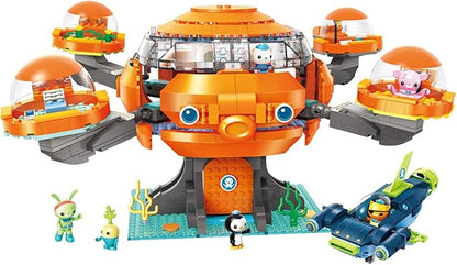 for Age 8+ Building Block Ocean Adventure Octonauts Octopod Playset Cup-Q Hammerhead Shark Vehicle Octo-Pod&amp Barnacles kwazii Peso Tweak Inkling Vegimals 921pcs Set-No Package Box