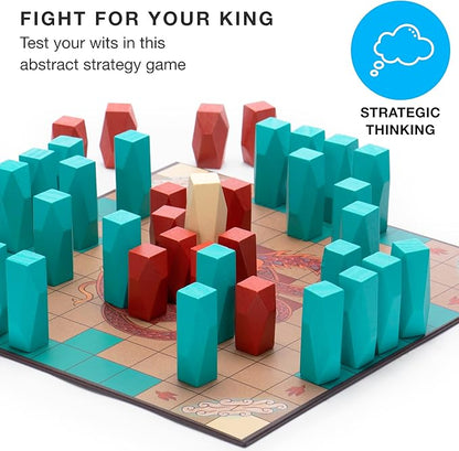 Hnefatafl Viking Chess Set - Authentic Traditional Two-Player Strategy Board Game Classic - Historic European Tabletop Asymmetric War Game