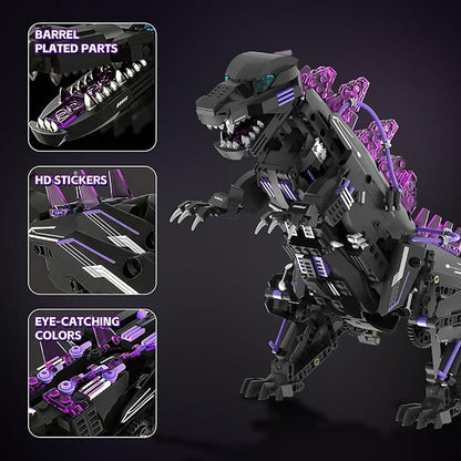 5 in 1 STEM Robot Building Blocks Sets APP &amp Remote Control Robotic Kits 5 in 1 Tyrannosaurus Rex/Triceratops/Monster/Crocodile/Robot Toys Creative Model Gift for Adults Teens 953 PCS