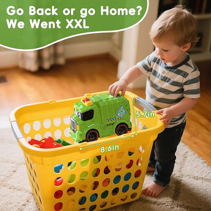 Remote Control Garbage Truck Toys for Toddlers 1-3 with Lights &amp Sounds RC Recycling Vehicle for Kids 3-8 Durable Waste Management Trash Truck for Boys &amp Girls