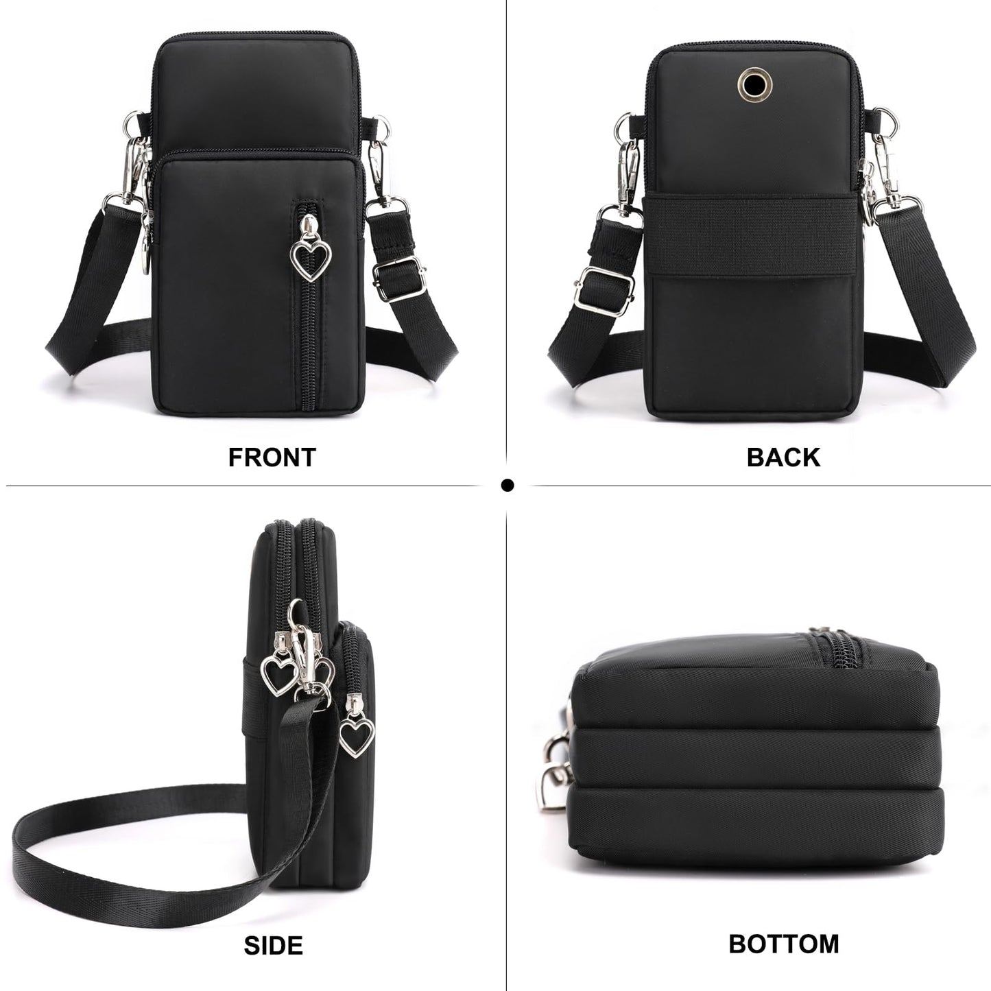 DuoLmi Small Crossbody Bag for Women, Cell Phone Wallet Purse With Roomy Pockets, Lightweight Smartphone Sports Armband, Mini Shoulder Handbag
