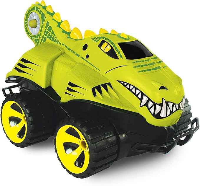 Kid Galaxy Amphibious RC Car Mega Morphibians Crocodile. All Terrain Remote Control Toy 2.4 Ghz Yellow&ampblack