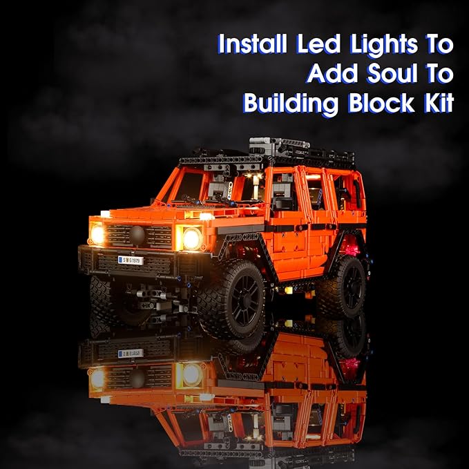 Vaodest Led Light for Lego 42177 Technic Mercedes-Benz G 500 Professional Line Building Blocks ModelDesign and Configuration Compatible with Model 42177(Led Light Only Not Building Block Kit)