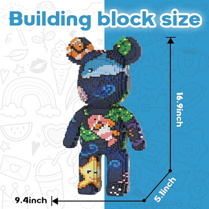 Underwater World Bear Building Blocks (7000 PCS) 3D Micro Animal DIY Bear Building Blocks for Adults &amp Teenager Creative Toys Ideal Gift for Family &amp Friends