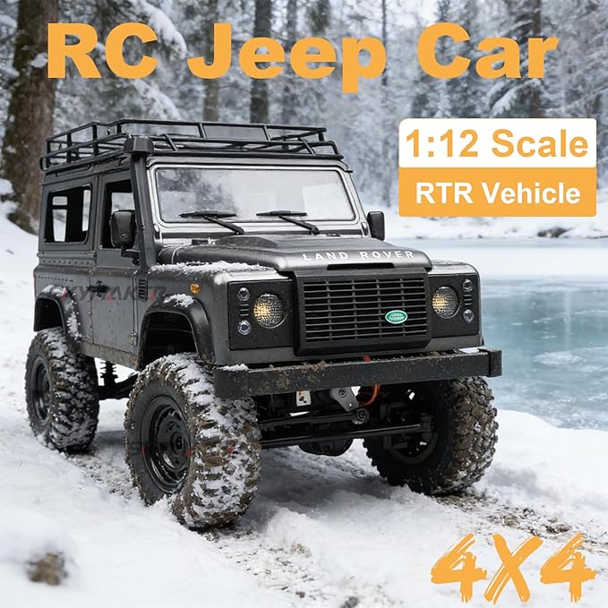 Skymaker MN99S 1/12 Scale Remote Control Car 4x4 Land Rover RC Jeep RTR Rock Crawler with Two 1200mAh Batteries