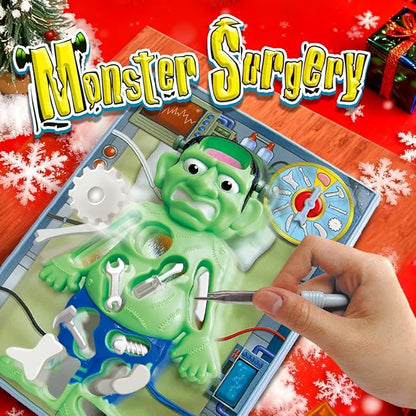 Operated Monster Board Game for Kids Ages 3-8-12 Years Old with Tweezers and Fun Game Pieces Classic Education Board Game for Single or 2 Player Popular Gifts for Kids