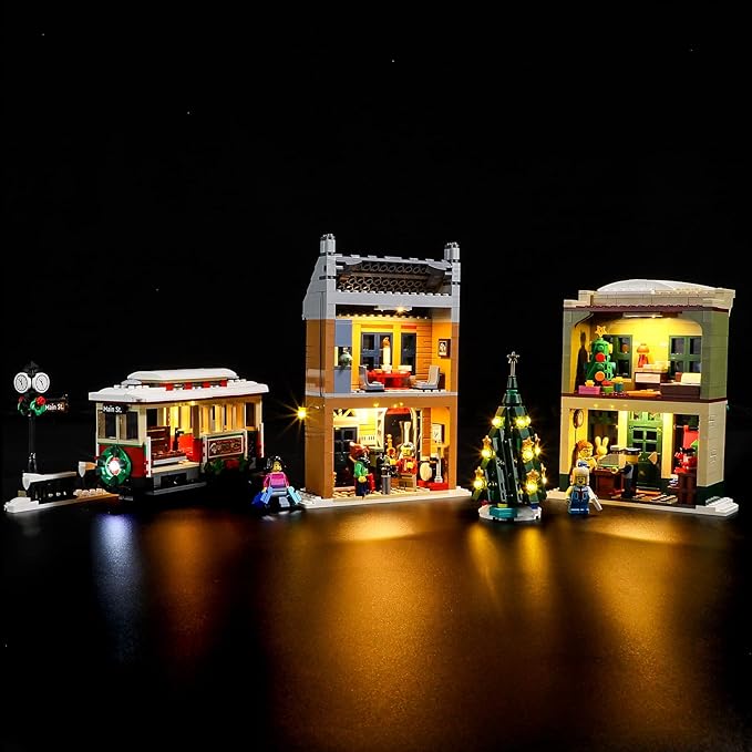 LED Light Kit Compatible with Lego Holiday Main Street - Lighting Set for Creator 10308 Building Model (Model Set Not Included)