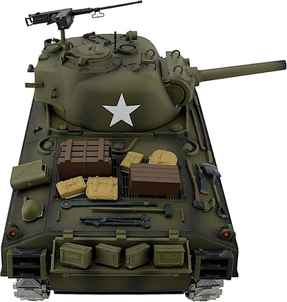 POCO DIVO Sherman M4A3 US Army Tank 1/16 RTR RC Military Model Heng Long 3898 MS Edition Upgrade Steel Gear Metal Track Sprocket Idler Wheel Airsoft Battle Infrared Combat Smoke Sound Light Recoil