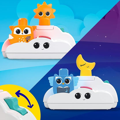 MEGA BLOKS Fisher-Price Toddler Building Blocks Toy Rise &amp Snooze Night Light with 30 Pieces Sound and Light Effects Star Projector Ages 1+ Years