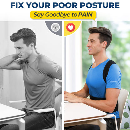 DIANMEI Back Brace Posture Corrector for Women and Men, Back Braces for Upper and Lower Back Pain Relief, Adjustable and Fully Back Support Improve Posture and Lumbar Support(M, 30"-35.5" Waist)