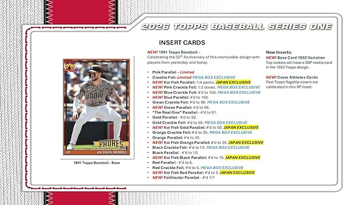 MLB 2026 TOPPS Series 1 Baseball MEGA Box