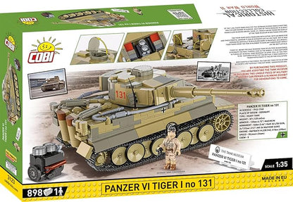 COBI The Tank Museum Historical Collection WWII Panzer VI Tiger I no. 131 Tank Building Set 898 Pieces