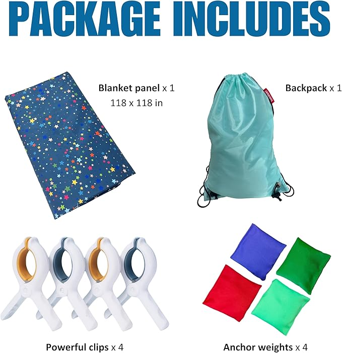 Magic Fort Building Kit for Kids - Large Lightweight Blanket Fort Making Kit Clips with CPC Certification - Portable Playhouse Play Tent Fort - Indoor/Outdoor Girls/Boys Toys Ages 4-5 6 7 8-12