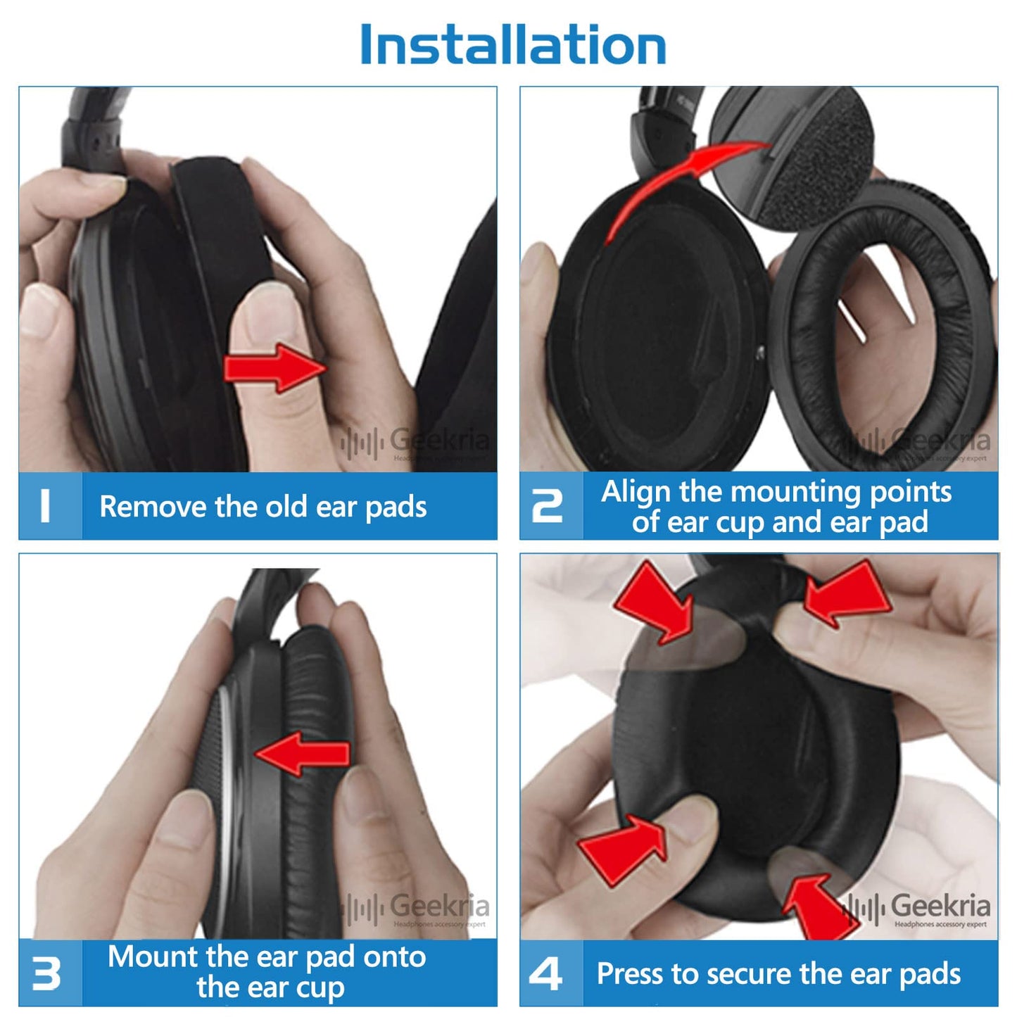 Geekria Comfort Velour Replacement Ear Pads for Sennheiser HD598, HD598SE, HD598CS, HD595, HD599, HD599 SE Headphones Ear Cushions, Repair Parts with Video Guide (Brown)
