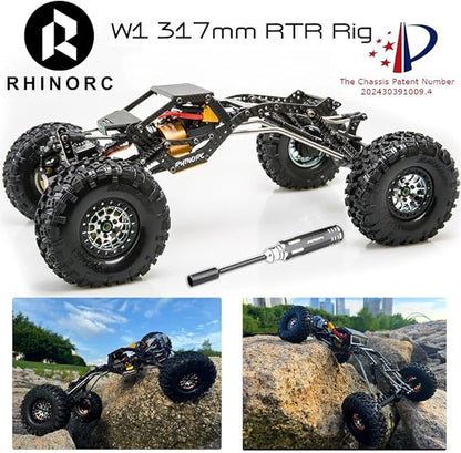 Rhino RC W1 Chassis 317mm 1/10 Shafty Crawler (Rhino W1 RTR Edition)