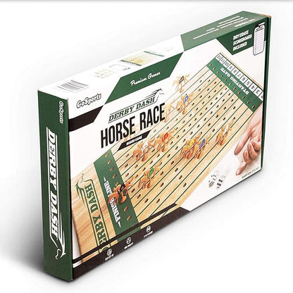 GoSports Derby Dash Horse Race Game Set - Tabletop Horse Racing with 2 Dice and Dry Erase Scoreboard