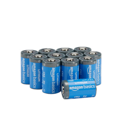 Amazon Basics Non-Rechargeable CR2 Lithium Batteries, 3 Volt, Long Lasting Power, Low Self-Discharge Rate, 12 Count