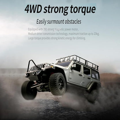 GoolRC 1:12 Scale 4 Wheel Drive Remote Control Car Off-Road Truck with Lights 2.4G Remote Control Crawler
