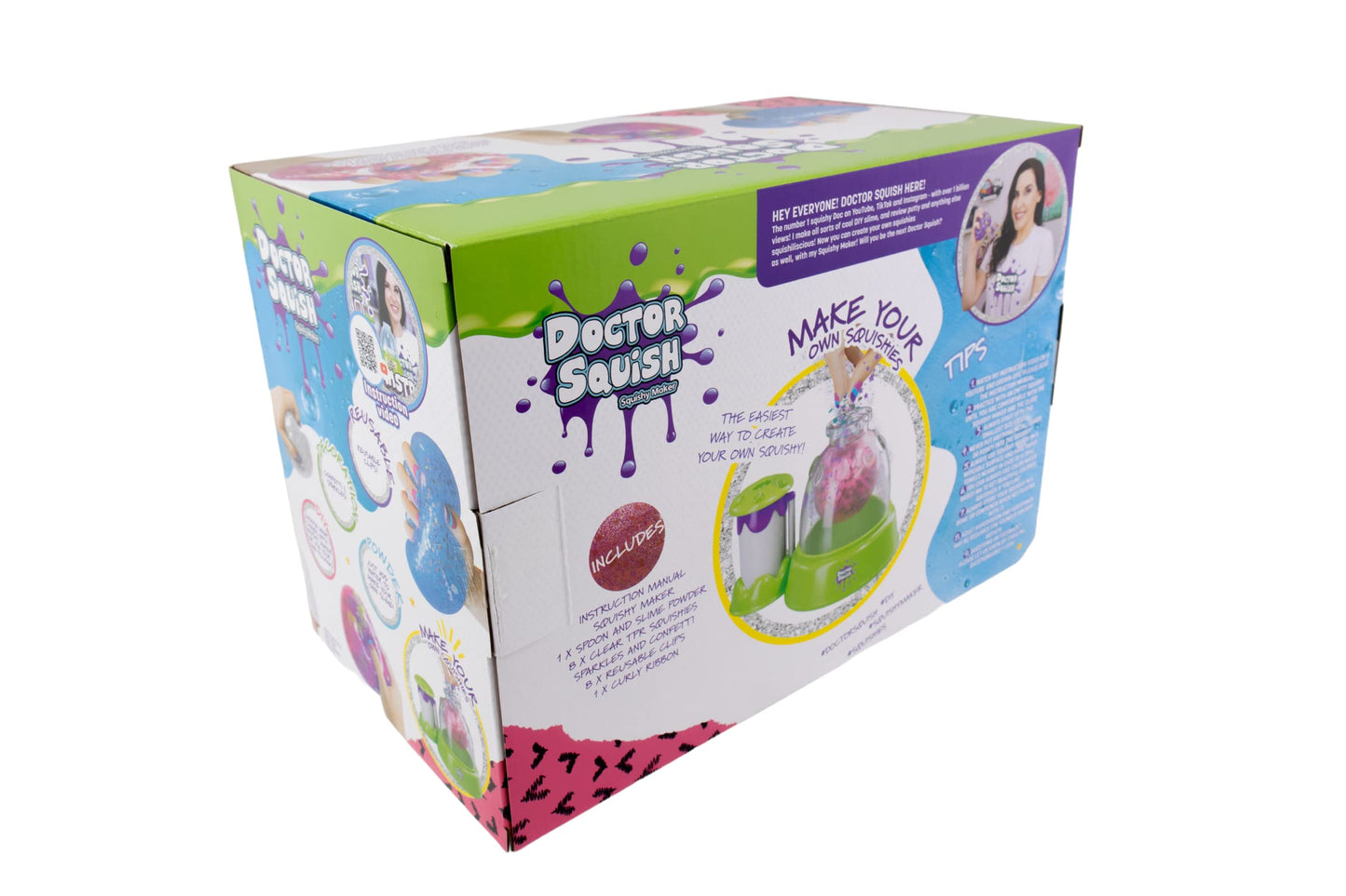 Doctor Squish Squishy Maker Station | DIY Make Your Squishies Kit | All Inclusive with Sparkles & Slime Powder | Ages 8 & Up