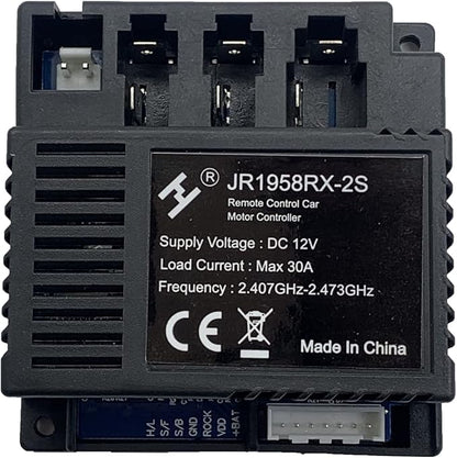 JR1958RX-2S 2.4G Remote Control and Receiver for Kids Ride On Toys 12V Control Box Motherboard Accessories Ride On Car Replacement Parts