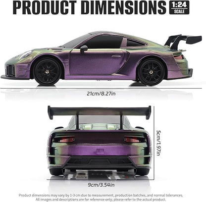 RC Drift Car 1:24 4WD Remote Control Cars Vehicle with LED Light2.4GHz 20KM/H High Speed RC Cars with Two Batteries &amp Drifting Tires Racing Sport Toy for Adults Boys Girls Kids