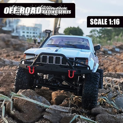 Mostop RC Crawler 1/16 Scale 4WD Offroad Rock Crawler Climbing Vehicle RC Truck Toys C24-1 Throttle &amp Steering Control Pickup Truck 2.4Ghz Remote Control Children RC Car for Kids
