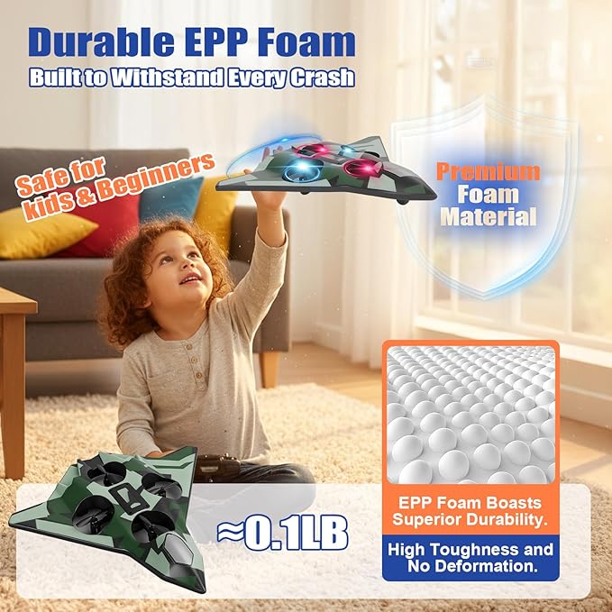 Foam Remote Control Airplane for Kids &amp Adults | Durable and Easy to Fly with Stable Flight Perfect and Birthday Parties Flying Foam Air Plane Toy Great for Beginner