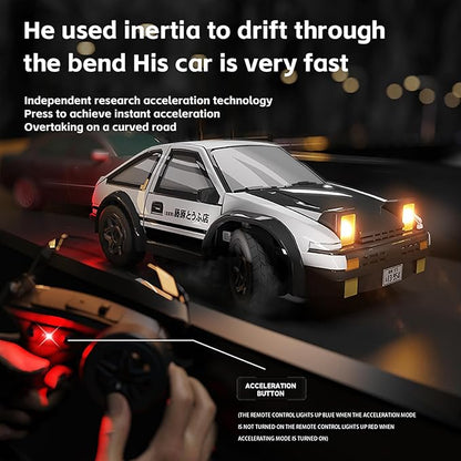 RC Drift Car New AE86 Mini Desktop Remote Control Car 1/64 RC Drifting Racing Vehicle 2.4G Full Scale Electric Toy Boys Cars