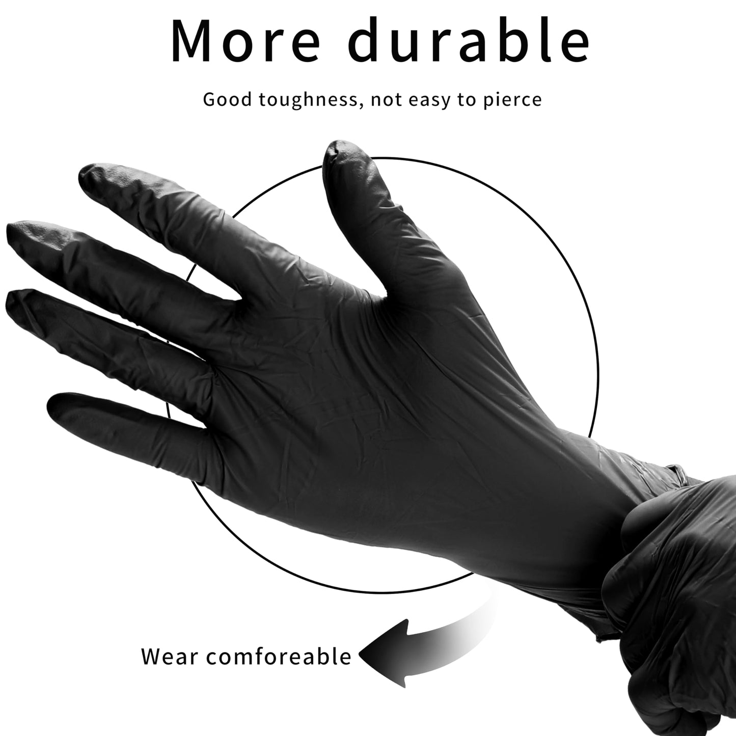 PEIPU Vinyl Disposable Gloves,（Large,100 Pack,Powder Free,Cleaning Service Gloves, Latex Free