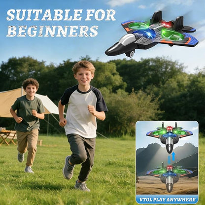 Foam Remote Control Airplanes RC Planes for Kids Adults RC Airplane Fighter Jet with Light 360° Flip Fighter Jet Toys Stunt Roll Airplane Toy Gifts for Kids Boys