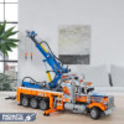 LEGO Technic Heavy-Duty Tow Truck 42128 with Crane Toy Model Building Set Engineering for Kids Series