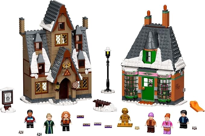 76388 Harry Potter Visita a la Aldea de Hogsmeade Tres Escobas Set de Construcción Juguete 20 Aniversario con Mini Figura Dorada Ron Weasley