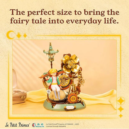 PANTASY The Little Prince – Starry Journey Building Set Vintage Mechanical Pocket Watch-Inspired Model with Gears Telescope &amp Golden Rose Collectible Display Toy with Exclusive Prince Figure