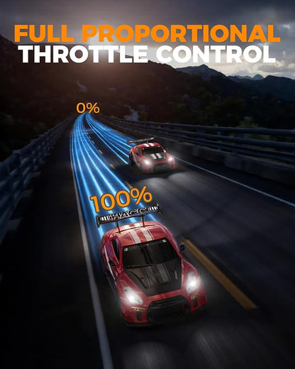 RACENT RC Drift Car 1:20 Scale Remote Control Car with LED Lights 2.4GHz 20KM/H 4WD High Speed RC Vehicle Racing &amp Drifting Tires Two Batteries Toy Idea Gift for Adults Boys Girls and Kids (R