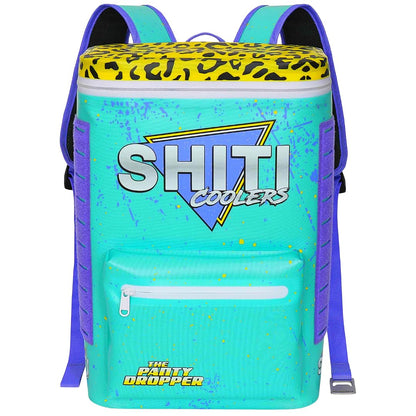 SHITI Coolers Cooler for Camping, Travel, Beach, Soft Lunch Box for Food, Drinks & Ice, Portable, Waterproof 24 Hr Insulated Bag with Shoulder Straps, Customizable (The Dropper, 15 Can Cooler)