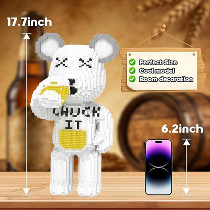Beer Bear Building Blocks (8235 PCS) 3D Micro Animal DIY Bear Building Blocks for Adults &amp Teenager Creative Toys Ideal Gift for Family &amp Friends