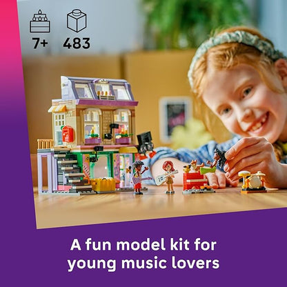LEGO Friends Music Store &amp Apartment Building Set - Interactive Storytelling Playset for Girls &amp Boys Ages 7+ - Includes Marimba The Corgi Toy - Gift Idea for Birthdays and Music Lovers - 426