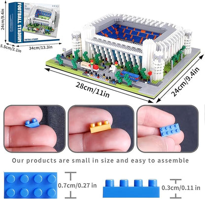 Madrid Style Soccer Stadium Micro Mini Building Blocks Sets Soccer Stadium Model Toys for Adults and Kids 3500+PCS