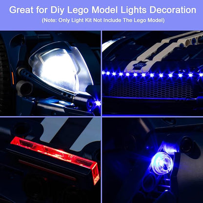 Upgraded Light Kit Compatible with Lego Technic 2022 Ford GT 42154 Car Model Remote Control Compatible with 42154 (Model Not Included)