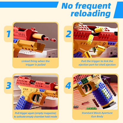 Tactical DIY Building Block Handle SetFun Building Block Kit with Display Stand for AdultsFun Assembly Toy with Reusable Parts