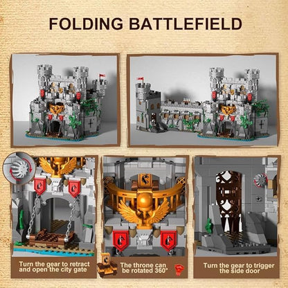 Medieval Knight Castle Building SetViking Architecture Tower Modular Buildings Ideals Christmas Birthday Gift for History EnthusiastsCreative Gift for Adults and Teen(2554PCS)