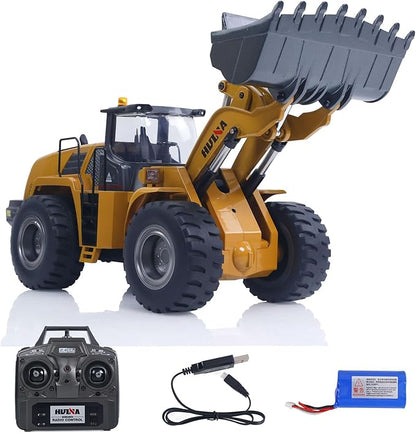 US in Stock 1/14 HUINA Toys 2.4G 10CH Radio Controlled Loader 1583 Electric Lifting System Lights Sound RC Construction Vehicles Assembled Hobby Garde Model for Adult Hobby